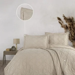 Покривало з наволочками Maribor з Natural Creations Євро 240 х 260 см Бавовна Бежевий