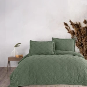 Покривало з наволочками Maribor з Natural Creations Євро 240 х 260 см Бавовна Зелений