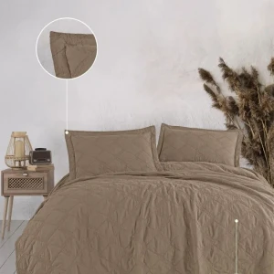 Покривало з наволочками Maribor з Natural Creations Mink Євро 240 х 260 см Бавовна Коричневий