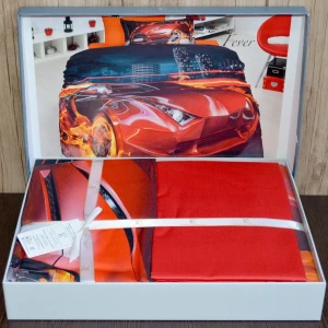 Постільна білизна First choice 3D Satin Digital Series Fever Полуторний 160×220 Сатин Червоний