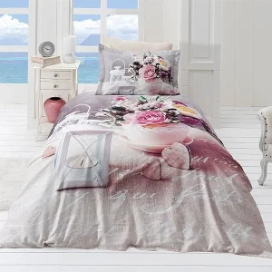 Постільна білизна First choice 3D Satin Andrea Полуторний 160×220 Сатин Кремовий