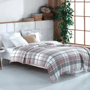 Плед бавовняний Aksu Гюль 180х220 см Сірий